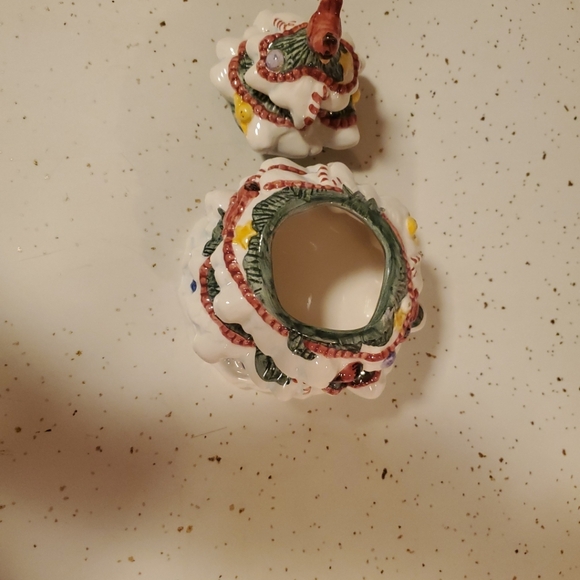 Fitz and Floyd Omnibus Christmas Tree Sugar Bowl and Lid, EUC - Picture 4 of 9